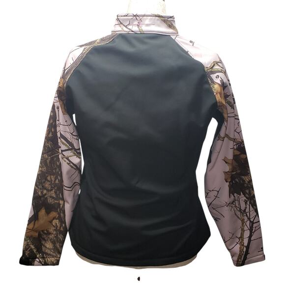 Mossy Oak Women’s Black & Pink Camo Jacket Sz L Outdoor Hunting Streetwear - Picture 6 of 13